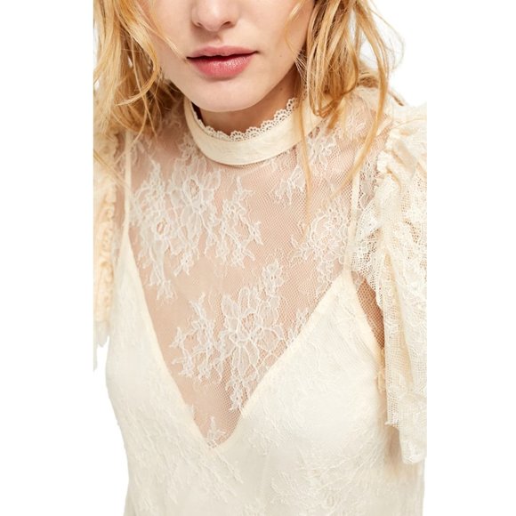 NEW Free People Secret Admirer Lace Blouse Top $98 - Picture 6 of 10